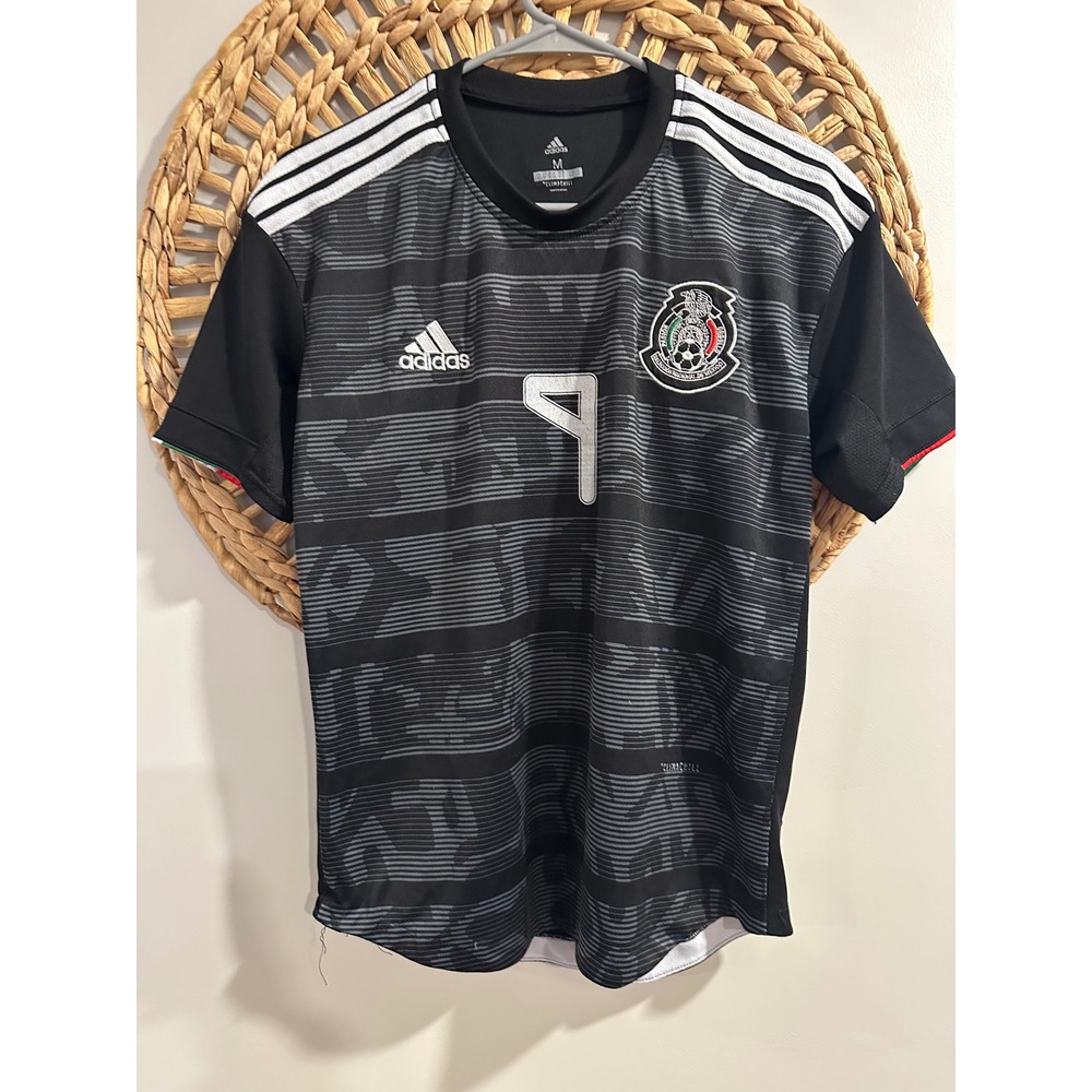 Adidas Mexico Raul Jimenez 9 Soccer Jersey Kids Medium Black Climachill FMF